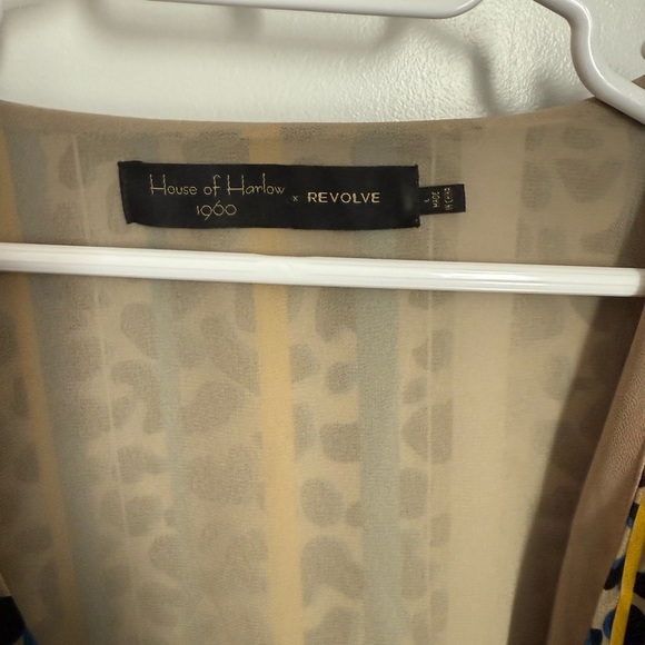 House of Harlow 1960 x REVOLVE Priscilla Dress in Yellow Leopard Stripe Y2K L - Picture 7 of 7